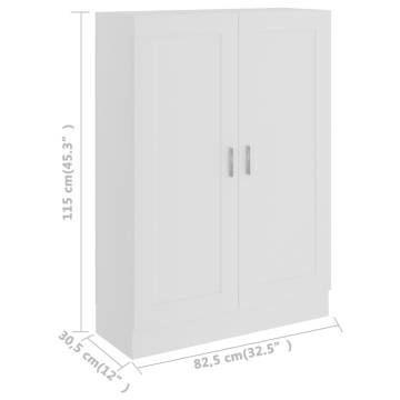 Elegant White Book Cabinet - 82.5x30.5x115 cm | HipoMarket