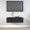 Wall Cabinet Black 68x30x20 cm Engineered Wood Colour black Quantity in Package 1 Number of Pieces 