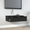 Stylish Black Wall Cabinet - 68x30x20 cm Engineered Wood