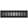 Garden Raised Bed with Fence Design - Black 200x50 cm