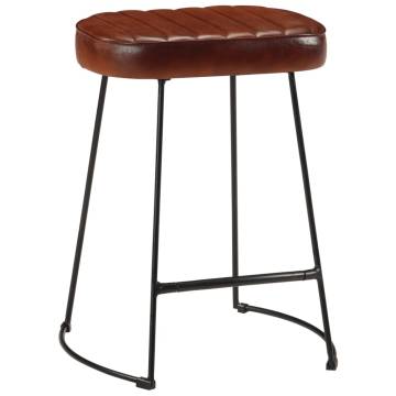 Dark Brown Bar Stools (2 pcs) - Retro Design, Comfort & Style