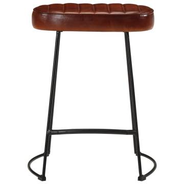 Dark Brown Bar Stools (2 pcs) - Retro Design, Comfort & Style