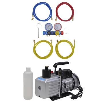 Vacuum Pump & 4-Way Manifold Gauge Set for AC | HipoMarket