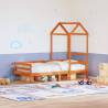 Kids' Bed Roof Wax Brown 108x70x176.5 cm Solid Wood Pine Colour wax brown Size 108 x 70 x 176.5 cm 