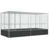 Silver Aviary with Extension - 418x207 cm Steel Bird Cage