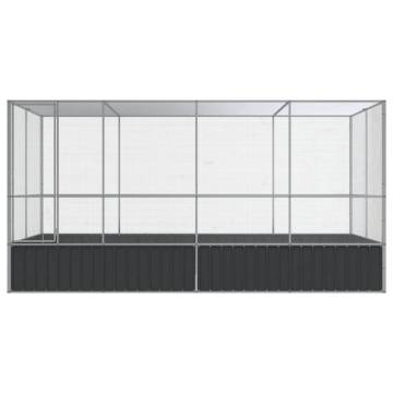 Silver Aviary with Extension - 418x207 cm Steel Bird Cage