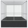 Silver Aviary with Extension - 418x207 cm Steel Bird Cage