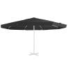 Replacement Fabric for Outdoor Parasol Black 500 cm Colour black Size Φ 500 cm 