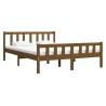 Honey Brown Solid Wood Bed Frame 140x190 cm - Stylish & Durable