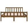 Honey Brown Solid Wood Bed Frame 140x190 cm - Stylish & Durable