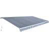 Folding Awning 600 cm Manual-Operated Blue & White