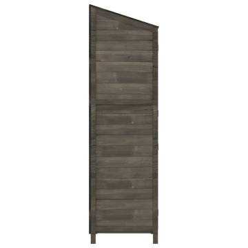 Garden Shed Anthracite - Solid Fir Wood 55x52x174.5 cm