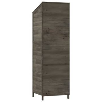 Garden Shed Anthracite - Solid Fir Wood 55x52x174.5 cm