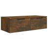 Elegant Smoked Oak Wall Cabinet | 68x30x20 cm | Hipo Market