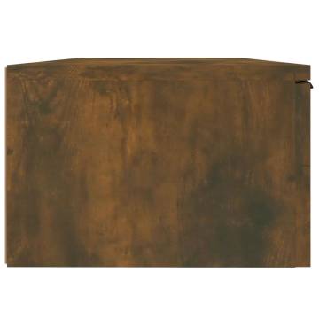 Elegant Smoked Oak Wall Cabinet | 68x30x20 cm | Hipo Market