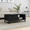 Coffee Table Black 90x50x36.5 cm Engineered Wood Colour black Quantity in Package 1 