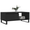 Elegant Black Coffee Table | Engineered Wood 90x50x36.5 cm