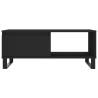 Elegant Black Coffee Table | Engineered Wood 90x50x36.5 cm