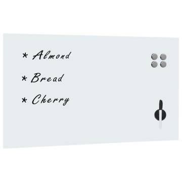 Wall Mounted Magnetic Glass Board 120x60 cm - HipoMarket UK