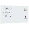 Wall Mounted Magnetic Board Glass 120x60 cm Colour white Size 120 x 60 cm Model with accessories 