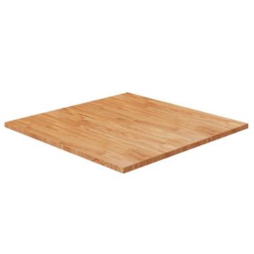 Light Brown Square Table Top - Solid Oak 80x80cm | HipoMarket