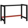 Work Bench Frame Metal 120x57x79 cm Black and Red Size 120 x 57 x 79 cm Quantity in Package 1 Model with 1 bar Number of 