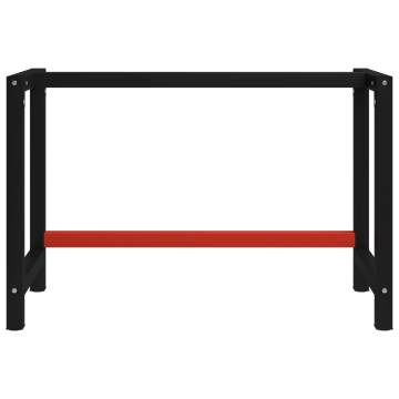 Metal Work Bench Frame 120x57x79 cm - Black & Red