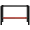 Metal Work Bench Frame 120x57x79 cm - Black & Red