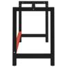 Metal Work Bench Frame 120x57x79 cm - Black & Red