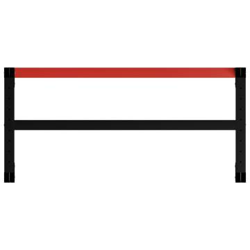 Metal Work Bench Frame 120x57x79 cm - Black & Red