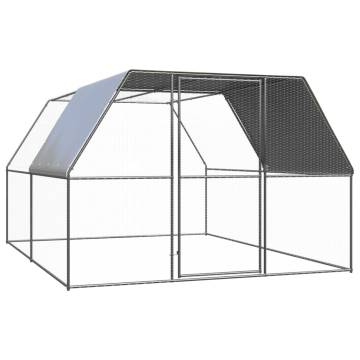 Outdoor Chicken Cage 3x4x2 m Galvanised Steel - Hipo Market