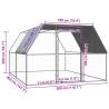 Outdoor Chicken Cage 3x4x2 m Galvanised Steel - Hipo Market