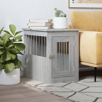 Dog Crate Furniture Grey Sonoma - Stylish & Functional 45x62x59 cm