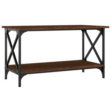 Elegant Brown Oak Coffee Table - 80x45x45 cm | Durable & Stylish