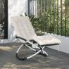 Sun Lounger Cushion Cream 160x50x10 cm Faux Suede Leather Colour cream Quantity in Package 1 