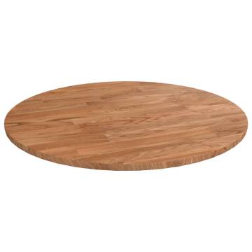 Round Solid Oak Table Top Ø40 cm - Light Brown Finish