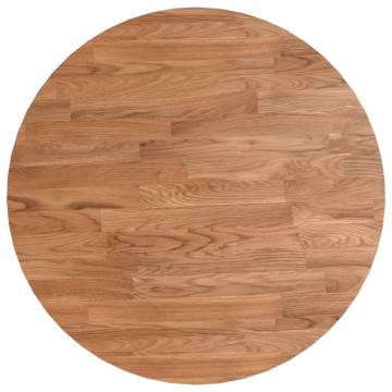 Round Solid Oak Table Top Ø40 cm - Light Brown Finish