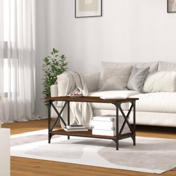 Elegant Brown Oak Coffee Table - 80x45x45 cm | Durable & Stylish