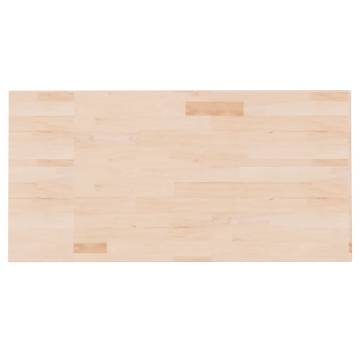 Untreated Solid Oak Bathroom Countertop - 100x50x1.5 cm