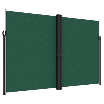 Retractable Side Awning Dark Green 220x1200 cm - Hipomarket