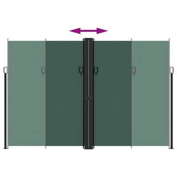 Retractable Side Awning Dark Green 220x1200 cm - Hipomarket