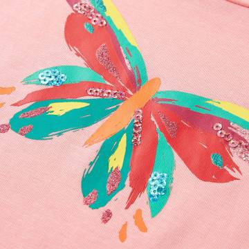 Affordable Kids' Pink T-shirt 92 with Butterfly Design