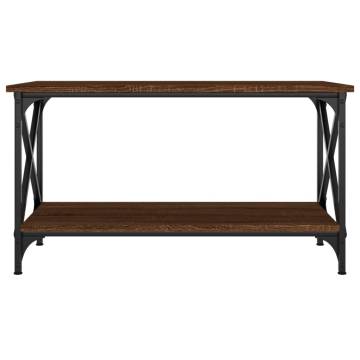 Elegant Brown Oak Coffee Table - 80x45x45 cm | Durable & Stylish