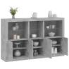 Sideboard with LED Lights Concrete Grey 162x37x100 cm Colour concrete grey Quantity in Package 1 