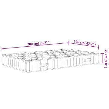 Pocket Spring Mattress Medium Firm 120x200 cm | HipoMarket