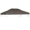 2-Tier Gazebo Top Cover 310 g/m² 4x3 m Taupe Colour taupe Size 3 x 4 m Quantity in Package 1 