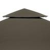 2-Tier Gazebo Top Cover 310 g/m² 4x3 m - Water-Resistant Taupe