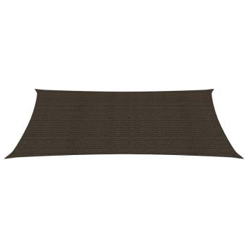 Sunshade Sail 6x8m Brown - UV & Mould Resistant HDPE