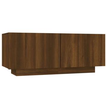 2 Piece TV Cabinet Set with LED Lights - Brown Oak | HipoMarket