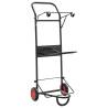 Foldable Black Steel Saddle Trolley | Durable Equestrian Gear Cart